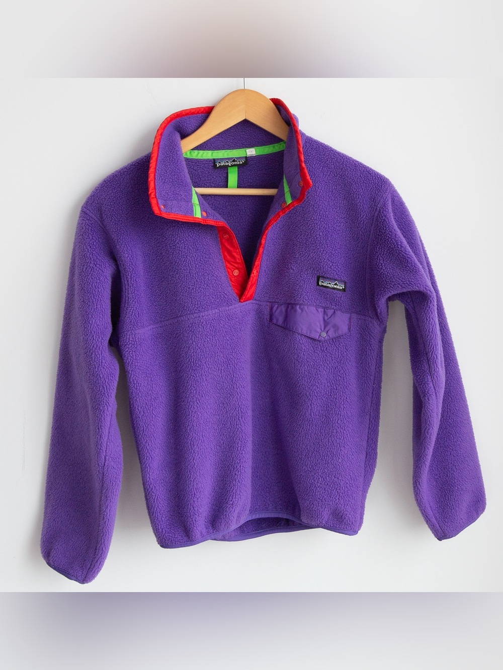 Vintage Patagonia Synchilla Snap-T Fleece Purple Made in Canada XS